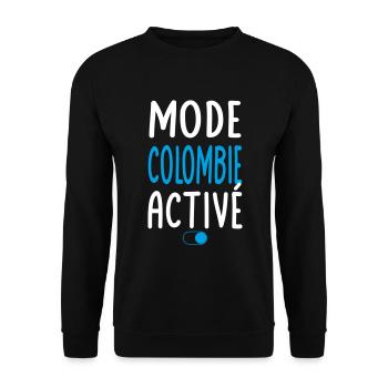 Mode Colombie Activé - Idée Cadeau - Sweat-shirt Unisexe - noir - Devant - Alina (178cm) & Michal (187cm)