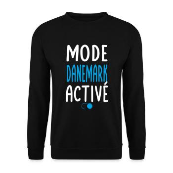 Mode Danemark Activé - Idée Cadeau - Sweat-shirt Unisexe - noir - Devant - Alina (178cm) & Michal (187cm)