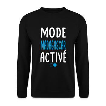 Mode Madagascar Activé - Idée Cadeau - Sweat-shirt Unisexe - noir - Devant - Alina (178cm) & Michal (187cm)