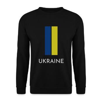 Drapeau ukrainien, fierté ukrainienne - Sweat-shirt Unisexe - noir - Devant - Alina (178cm) & Michal (187cm)