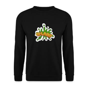 COMIC COMICSTYLE CARTOON SPLASH COMICS UPS MOTIFS - Unisex Sweatshirt - black - Front - Alina (178cm) & Michal (187cm)