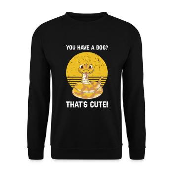 King python design for snake lovers - Unisex Sweatshirt - black - Front - Alina (178cm) & Michal (187cm)