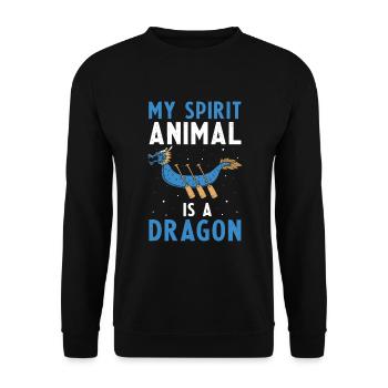 Chinese Boat Race for Dragon Boat Trainers - Unisex Sweatshirt - black - Front - Alina (178cm) & Michal (187cm)
