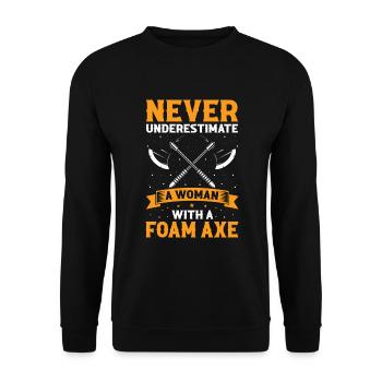 Schwertkampf für Live-Action-Rollenspiele und Larp - Unisex Pullover - Schwarz - Vorne - Alina (178cm) & Michal (187cm)