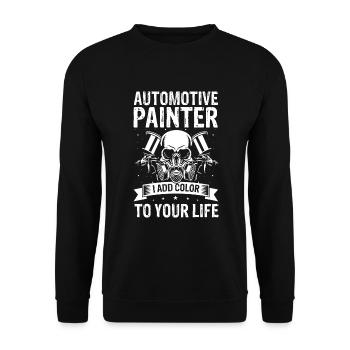 Autolackierer Angebot für Autolackierer - Unisex Pullover - Schwarz - Vorne - Alina (178cm) & Michal (187cm)