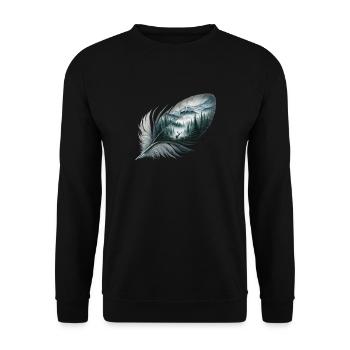 Plume de la faune - Sweat-shirt Unisexe - noir - Devant - Alina (178cm) & Michal (187cm)