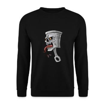 Böser Zylinder - Auto Tuning Tuner KFZ Geschenk - Unisex Pullover - Schwarz - Vorne - Alina (178cm) & Michal (187cm)