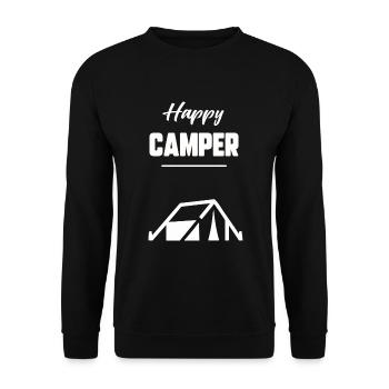 Happy camper - Sweat-shirt Unisexe - noir - Devant - Alina (178cm) & Michal (187cm)