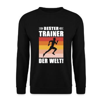 Leichtathletik Bester Trainer der Welt - Unisex Pullover - Schwarz - Vorne - Alina (178cm) & Michal (187cm)