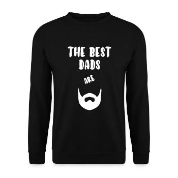 The best dads are bearded - Unisex Sweatshirt - black - Front - Alina (178cm) & Michal (187cm)