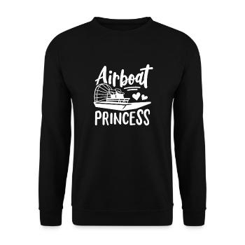 Airboat Princess Beach Meeresliebhaber - Unisex Pullover - Schwarz - Vorne - Alina (178cm) & Michal (187cm)