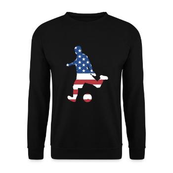 Sport Us Flag Futsal - Sweat-shirt Unisexe - noir - Devant - Alina (178cm) & Michal (187cm)