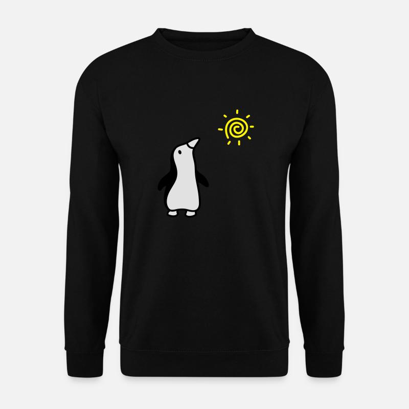 Pinguin + Sonne - Unisex Pullover - Schwarz