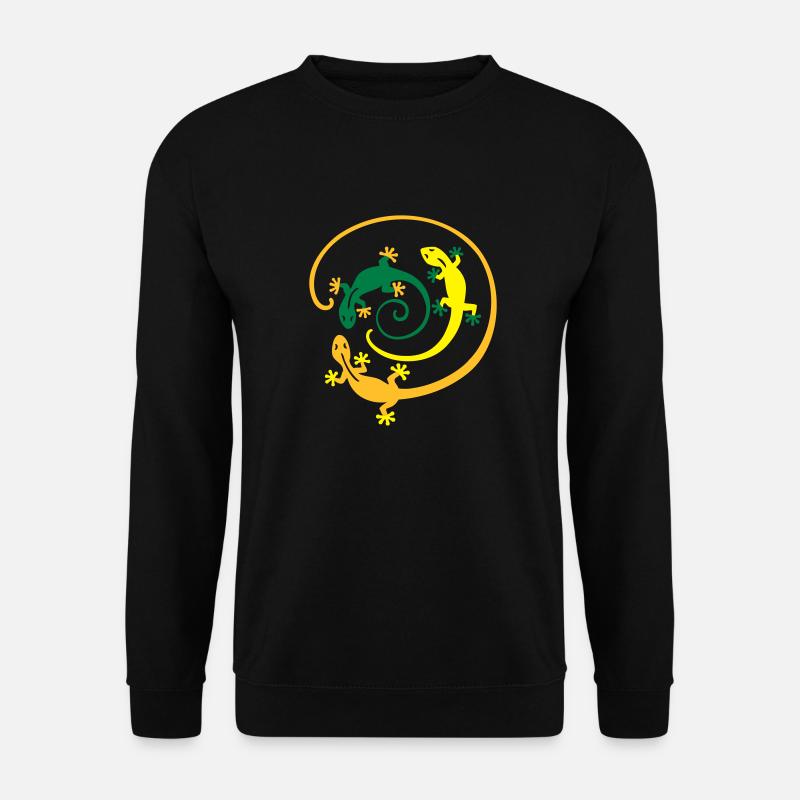 Gecko Spirale - Unisex Pullover - Schwarz