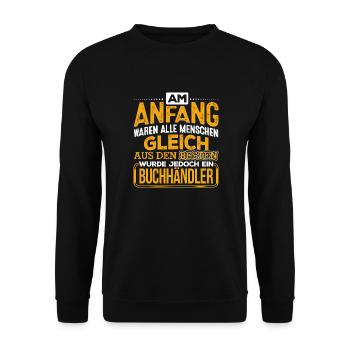 BUCHHÄNDLER - Der Beste - Unisex Pullover - Schwarz - Vorne - Alina (178cm) & Michal (187cm)