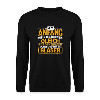GLASER - Der Beste - Unisex Pullover - Schwarz - Vorne - Alina (178cm) & Michal (187cm)