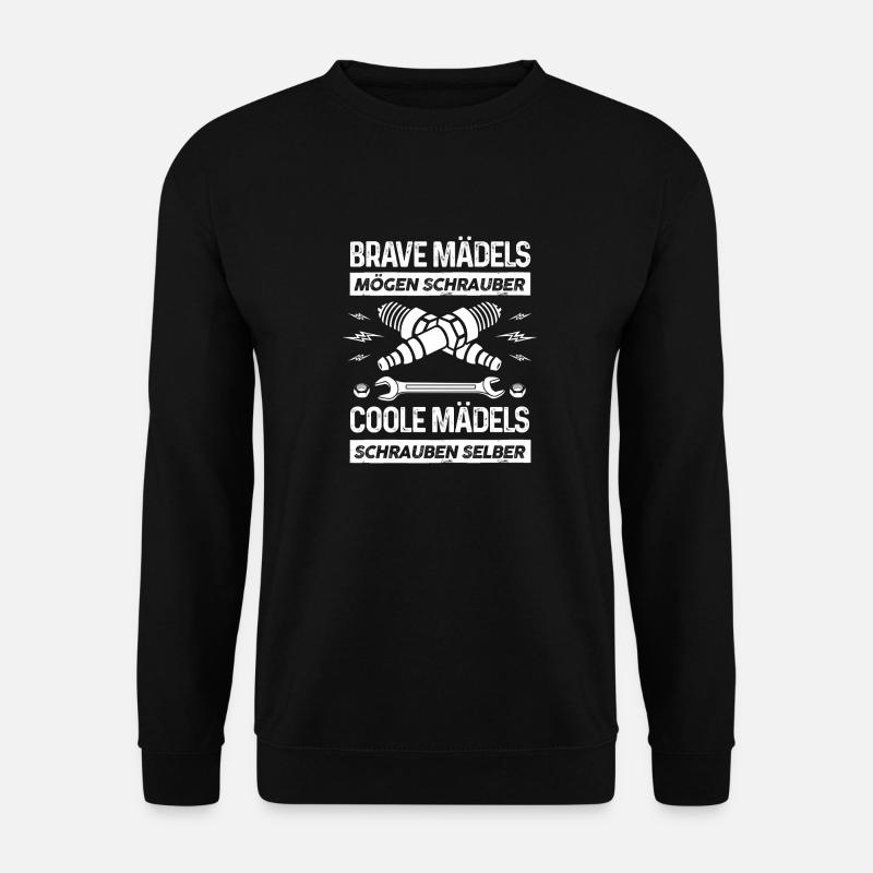 ...coole Mädels schrauben selber Geschenk - Unisex Pullover - Schwarz