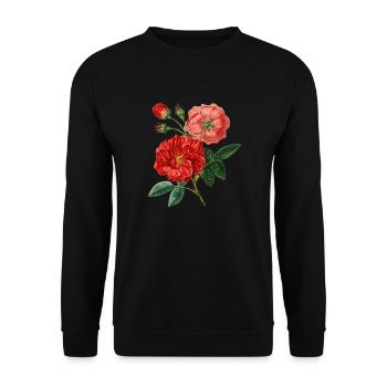 Rosen-Anlage - Unisex Pullover - Schwarz - Vorne - Alina (178cm) & Michal (187cm)