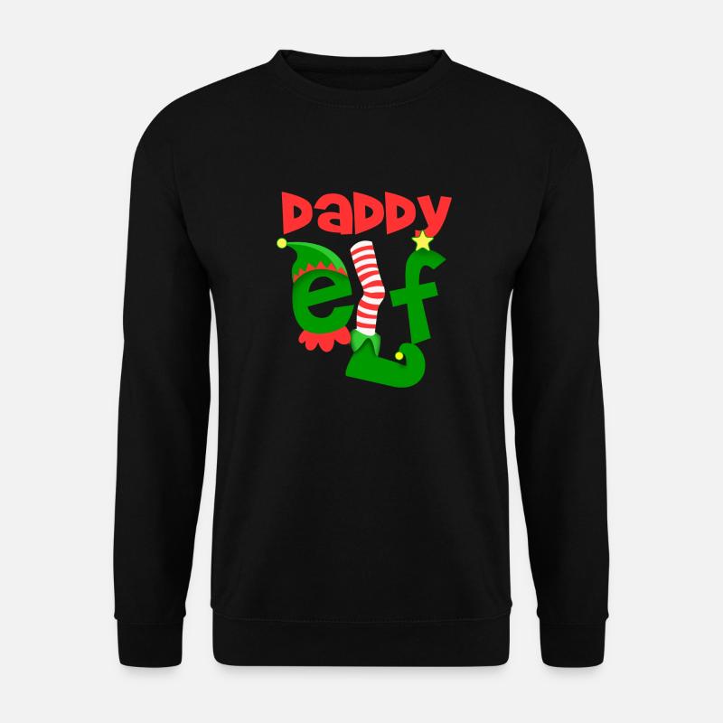 daddy elf - Unisex Pullover - Schwarz