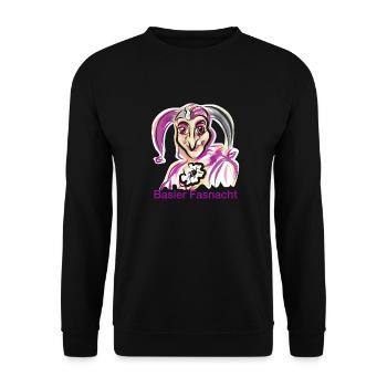 UELI BASLER FASNACHT - Unisex Pullover - Schwarz - Vorne - Alina (178cm) & Michal (187cm)