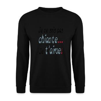Je t'aime - Sweat-shirt Unisexe - noir - Devant - Alina (178cm) & Michal (187cm)