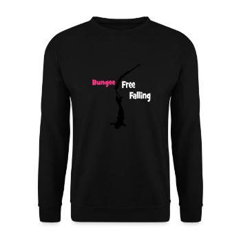 Bungee Fall - Unisex Sweatshirt - black - Front - Alina (178cm) & Michal (187cm)