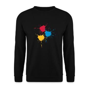 3 basic colors - Splash - V3 - Unisex Sweatshirt - black - Front - Alina (178cm) & Michal (187cm)