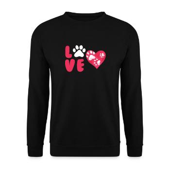 Hundeliebe - Unisex Pullover - Schwarz - Vorne - Alina (178cm) & Michal (187cm)