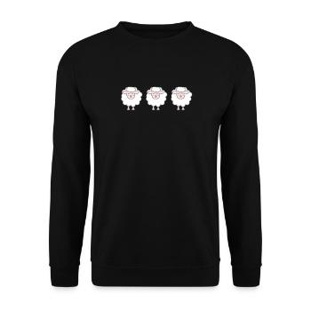 mouton - Sweat-shirt Unisexe - noir - Devant - Alina (178cm) & Michal (187cm)