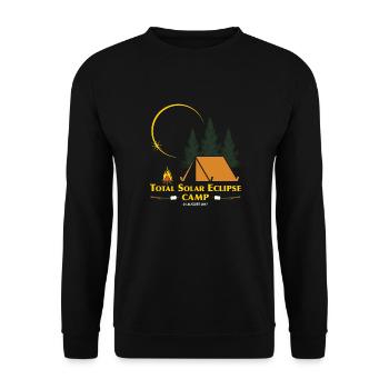 Total Solar Eclipse Camp - Unisex Sweatshirt - black - Front - Alina (178cm) & Michal (187cm)