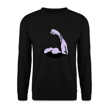Biceps, Muscle - Unisex Sweatshirt - black - Front - Alina (178cm) & Michal (187cm)