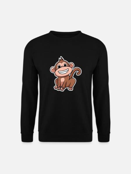 Kawaii monkey - Unisex Sweatshirt - black