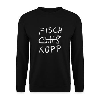 Fischkopp - Unisex Pullover - Schwarz - Vorne - Alina (178cm) & Michal (187cm)