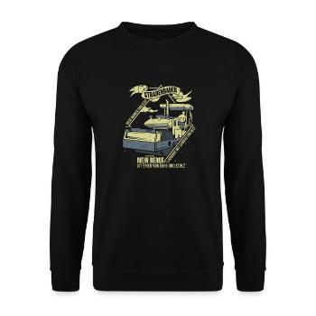 Straßenbau Straßenbauer Asphaltbauer Asphaltierer - Unisex Pullover - Schwarz - Vorne - Alina (178cm) & Michal (187cm)