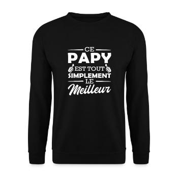ce papy est tout simplement le meilleur - humour - Sweat-shirt Unisexe - noir - Devant - Alina (178cm) & Michal (187cm)