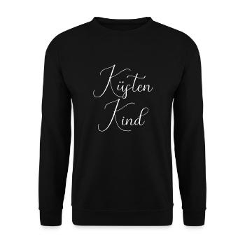 Küstenkind Küste Meer Nordsee Schrift Anker - Unisex Pullover - Schwarz - Vorne - Alina (178cm) & Michal (187cm)