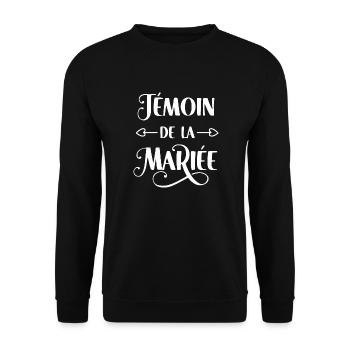 Témoin de la mariée - Sweat-shirt Unisexe - noir - Devant - Alina (178cm) & Michal (187cm)