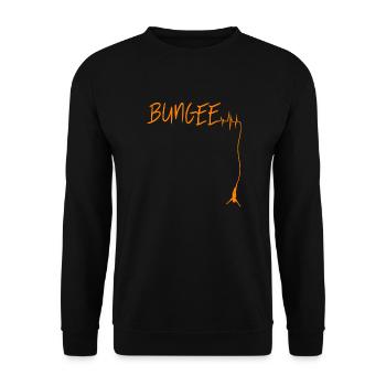 Bungee Jumping Heartbeat - Unisex Sweatshirt - black - Front - Alina (178cm) & Michal (187cm)