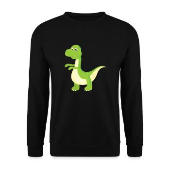 Dinosaurier - Unisex Pullover - Schwarz - Vorne - Alina (178cm) & Michal (187cm)