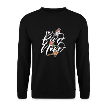bird nerd Design for a bird lover - Unisex Sweatshirt - black - Front - Alina (178cm) & Michal (187cm)