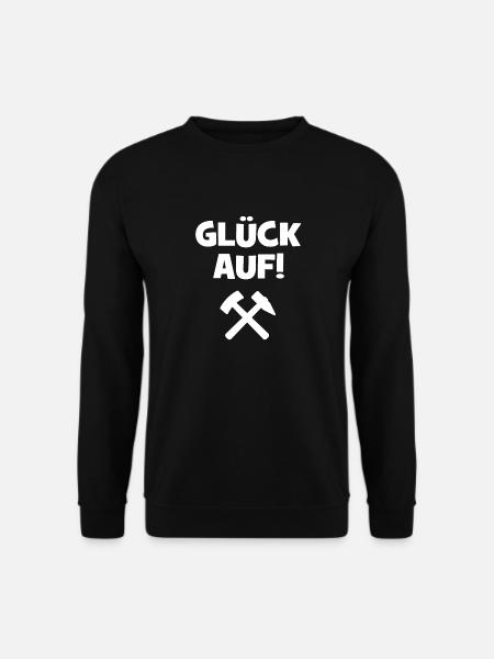 Glück auf - Ruhrpott - Bergbau - Bergwerk - Pott - Unisex Pullover - Schwarz