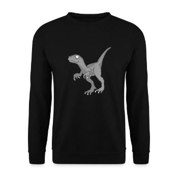 Dino 2 - Unisex Pullover - Schwarz - Vorne - Alina (178cm) & Michal (187cm)