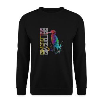 GM310768 Heron - Unisex Sweatshirt - black - Front - Alina (178cm) & Michal (187cm)