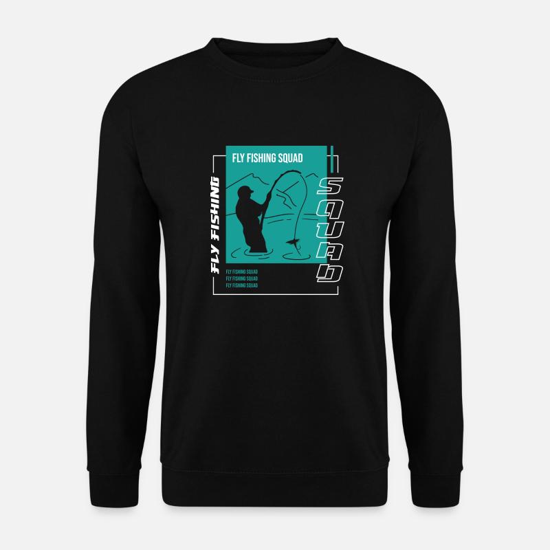Ironisches Sprichwort Fisherman Nature - Unisex Pullover - Schwarz