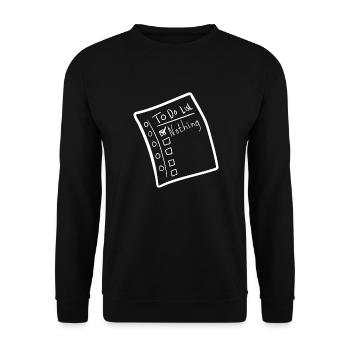 To do List - Unisex Sweatshirt - black - Front - Alina (178cm) & Michal (187cm)