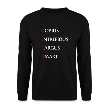 Nils - Unisex Pullover - Schwarz - Vorne - Alina (178cm) & Michal (187cm)