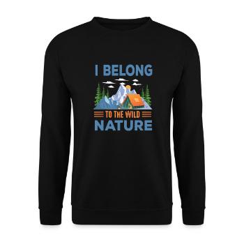 Camping Camping Tent Caravan glampin - Unisex Sweatshirt - black - Front - Alina (178cm) & Michal (187cm)