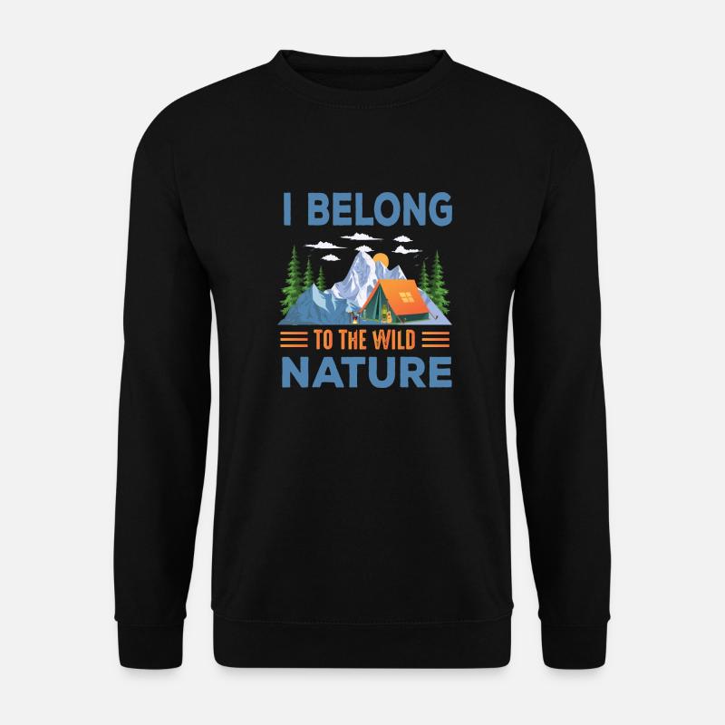 Camping Campingplatz zelten Zelt Wohnwagen glampin - Unisex Pullover - Schwarz