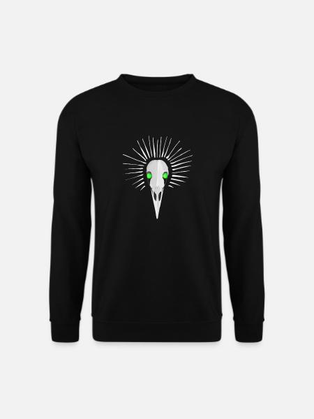 Bird Skull dämonisches Leuchten - Unisex Pullover - Schwarz