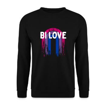 Bi Love Bisexual Couples Bi Pride Lovers LGBTQ - Sweat-shirt Unisexe - noir - Devant - Alina (178cm) & Michal (187cm)